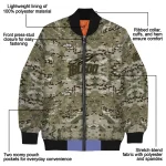 customized toledo rockets camouflage abstract camouflage bomber jacket best selling