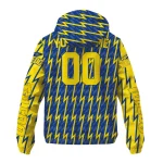 customized toledo rockets lightning strike grid blue windbreaker jacket best selling