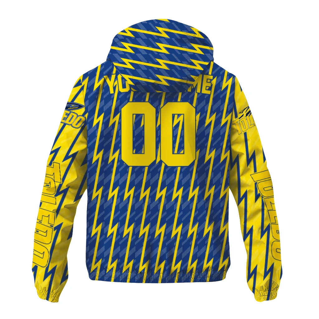customized toledo rockets lightning strike grid blue windbreaker jacket fashion forward customized toledo rockets lightning strike grid blue windbreaker jacket fashion forward