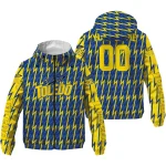 customized toledo rockets lightning strike grid blue windbreaker jacket best selling