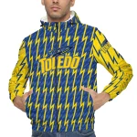 customized toledo rockets lightning strike grid blue windbreaker jacket best selling