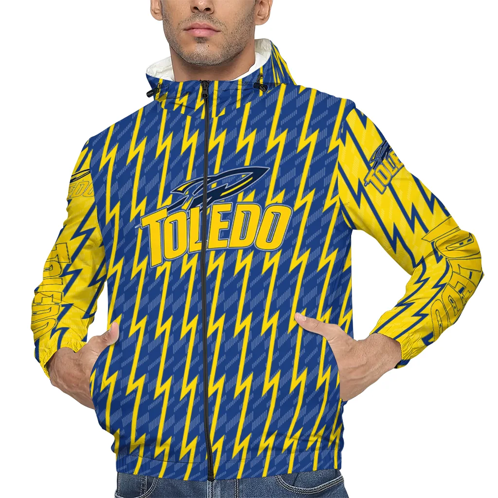 customized toledo rockets lightning strike grid blue windbreaker jacket top rated customized toledo rockets lightning strike grid blue windbreaker jacket top rated