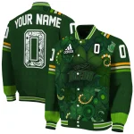 customized toledo rockets shamrock vortex green varsity jacket best selling