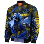 customized toledo rockets skull horde blue bomber jacket best selling