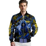 customized toledo rockets skull horde blue bomber jacket best selling