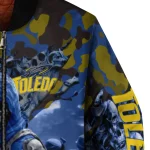 customized toledo rockets skull horde blue bomber jacket best selling