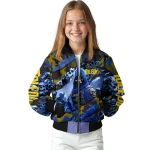 customized toledo rockets skull horde blue bomber jacket best selling