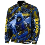 customized toledo rockets skull horde blue varsity jacket best selling