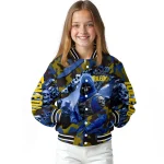 customized toledo rockets skull horde blue varsity jacket best selling