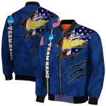 customized toledo rockets usa flag claws blue bomber jacket best selling