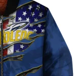 customized toledo rockets usa flag claws blue bomber jacket best selling