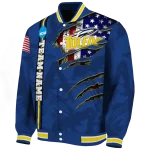 customized toledo rockets usa flag claws blue varsity jacket best selling