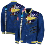 customized toledo rockets usa flag claws blue varsity jacket best selling