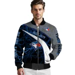 customized toronto blue jays electric flash blue bomber jacket best selling