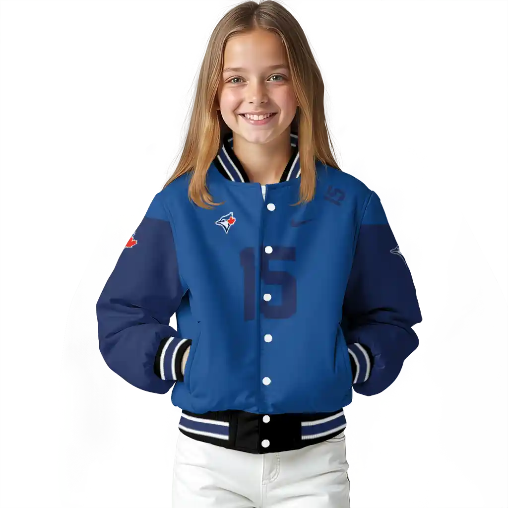 customized toronto blue jays team patch blue varsity jacket top rated customized toronto blue jays team patch blue varsity jacket top rated