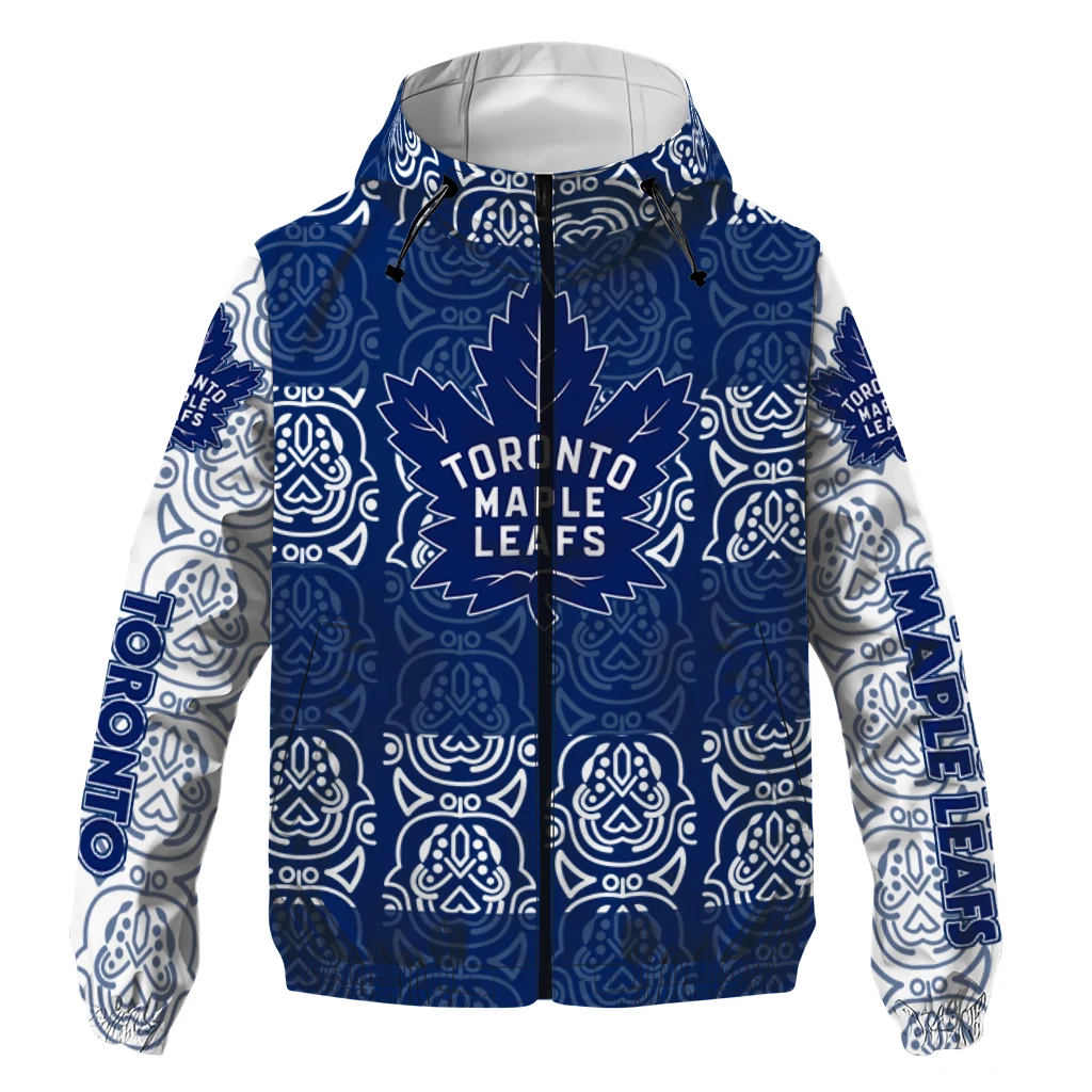 customized toronto maple leafs cat eyes blue windbreaker jacket best selling customized toronto maple leafs cat eyes blue windbreaker jacket best selling