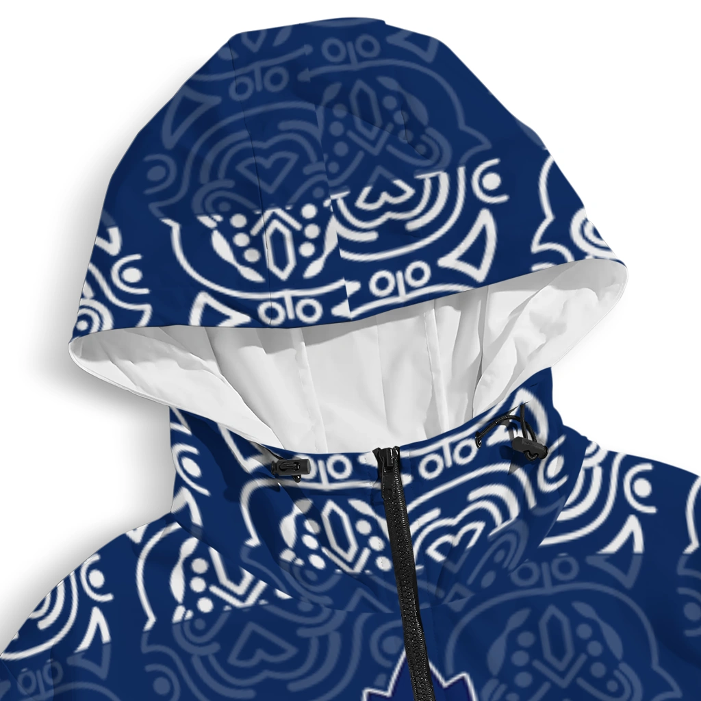 customized toronto maple leafs cat eyes blue windbreaker jacket premium grade customized toronto maple leafs cat eyes blue windbreaker jacket premium grade