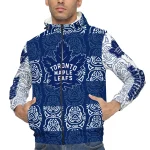 customized toronto maple leafs cat eyes blue windbreaker jacket best selling