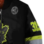customized toronto maple leafs heartbeat accent black green bomber jacket best selling