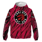 customized toronto raptors abstract streaks red windbreaker jacket best selling