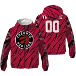 customized toronto raptors abstract streaks red windbreaker jacket best selling