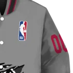customized toronto raptors claw accent grey varsity jacket best selling