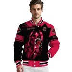 customized toronto raptors reaper hands red black varsity jacket best selling