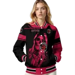 customized toronto raptors reaper hands red black varsity jacket best selling
