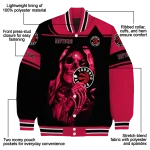 customized toronto raptors reaper hands red black varsity jacket best selling