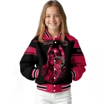customized toronto raptors reaper hands red black varsity jacket best selling