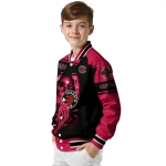 customized toronto raptors reaper hands red black varsity jacket best selling