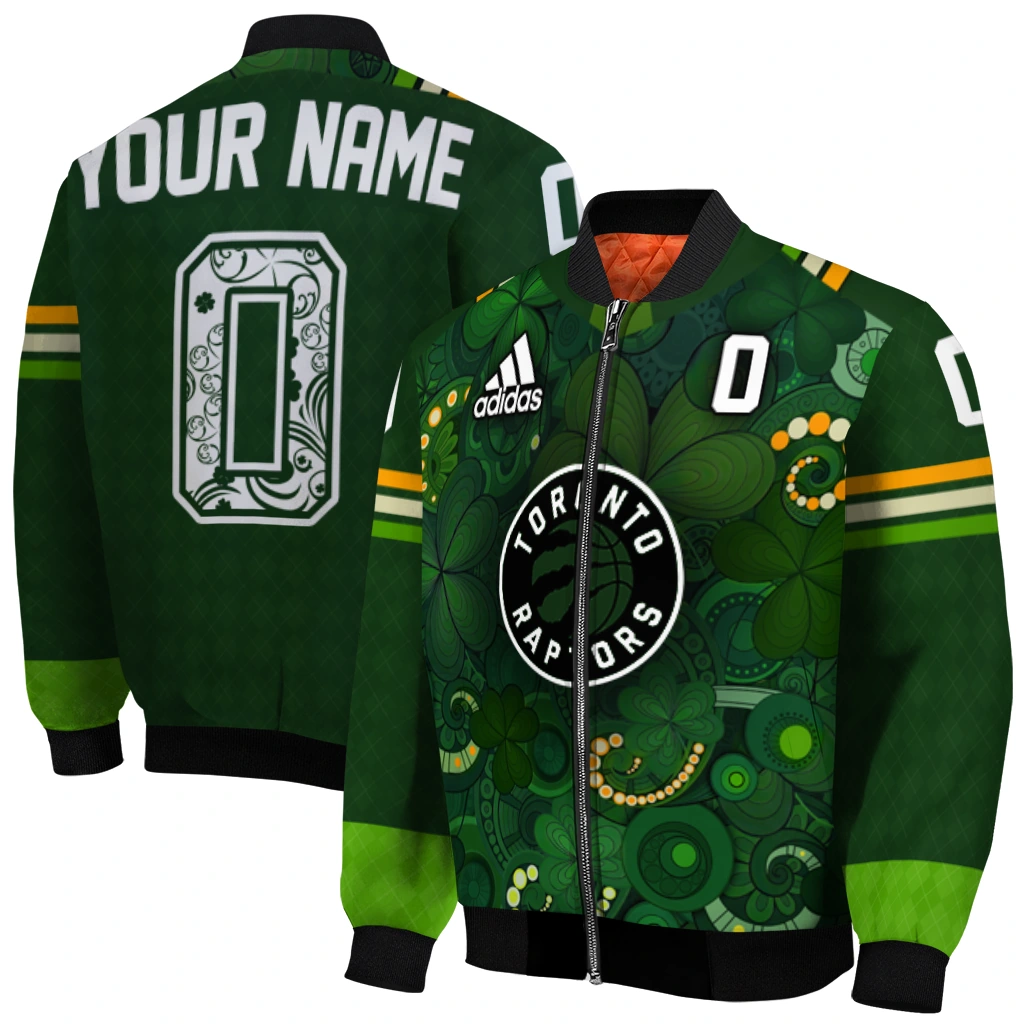 customized toronto raptors shamrock vortex green bomber jacket best selling customized toronto raptors shamrock vortex green bomber jacket best selling