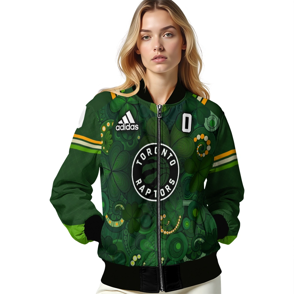 customized toronto raptors shamrock vortex green bomber jacket latest model customized toronto raptors shamrock vortex green bomber jacket latest model