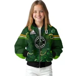 customized toronto raptors shamrock vortex green bomber jacket best selling