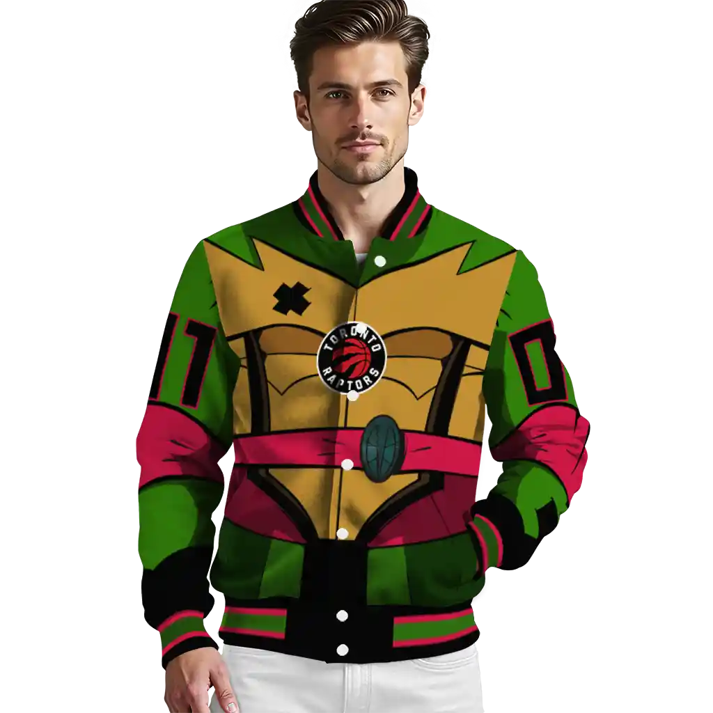 customized toronto raptors turtle armor varsity jacket high quality customized toronto raptors turtle armor varsity jacket high quality