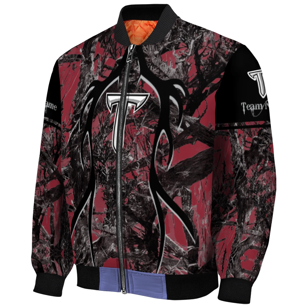 customized troy trojans antlers motif red black bomber jacket fashion forward customized troy trojans antlers motif red black bomber jacket fashion forward