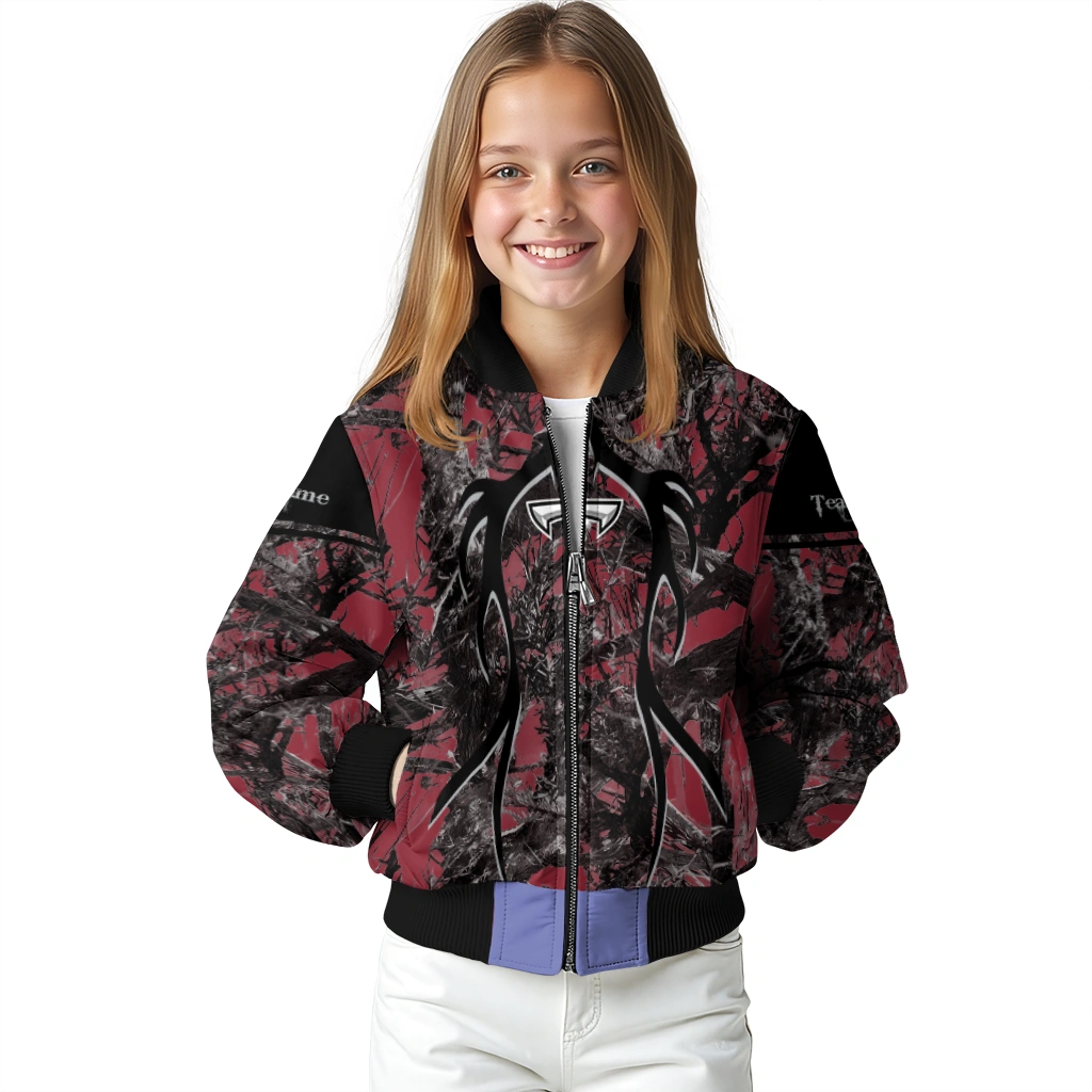 customized troy trojans antlers motif red black bomber jacket top rated customized troy trojans antlers motif red black bomber jacket top rated