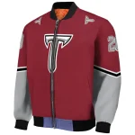 customized troy trojans chevron style red bomber jacket best selling