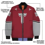 customized troy trojans chevron style red bomber jacket best selling