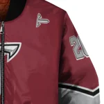 customized troy trojans chevron style red bomber jacket best selling