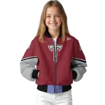customized troy trojans chevron style red bomber jacket best selling