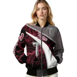 customized troy trojans electric flash red bomber jacket best selling