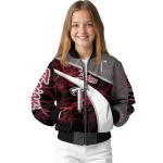 customized troy trojans electric flash red bomber jacket best selling