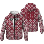 customized troy trojans geometric blossom red windbreaker jacket best selling