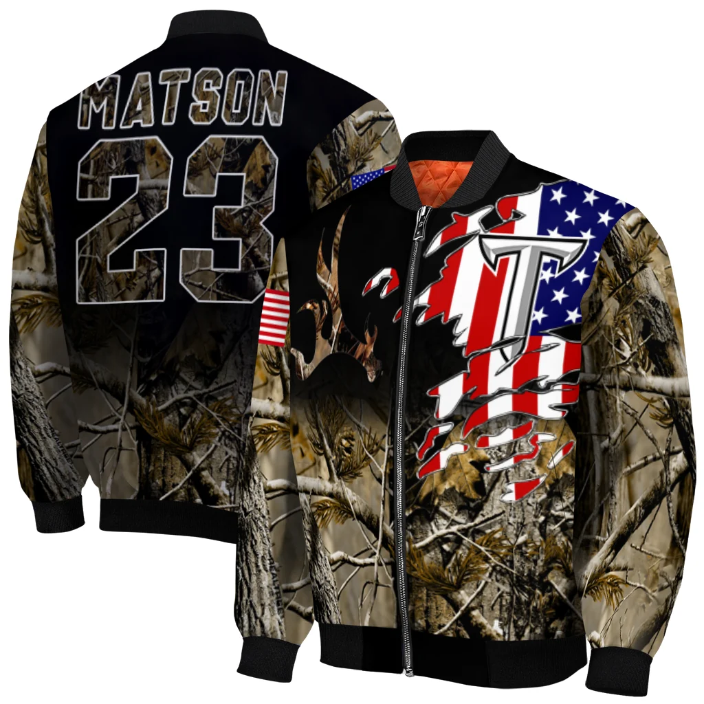 customized troy trojans patriot deer camouflage bomber jacket best selling customized troy trojans patriot deer camouflage bomber jacket best selling