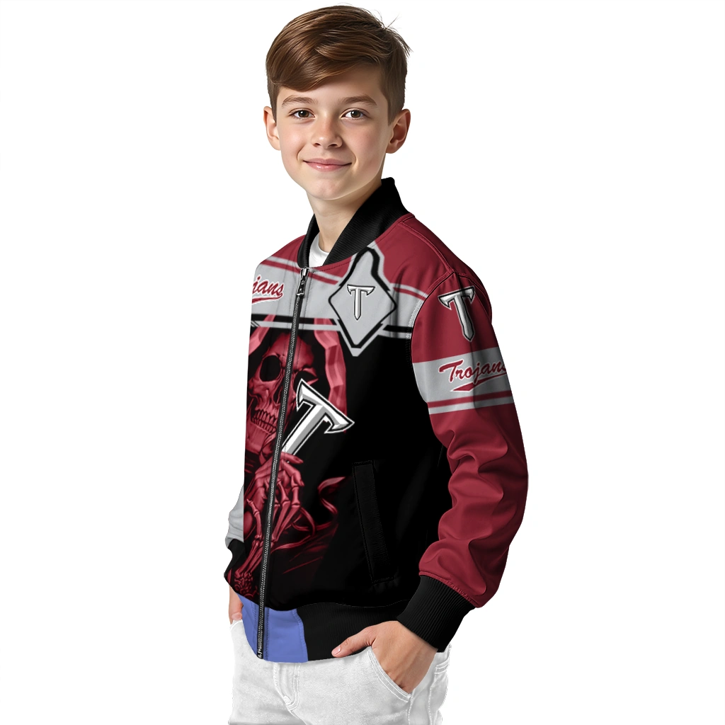 customized troy trojans reaper hands red black bomber jacket trendy customized troy trojans reaper hands red black bomber jacket trendy