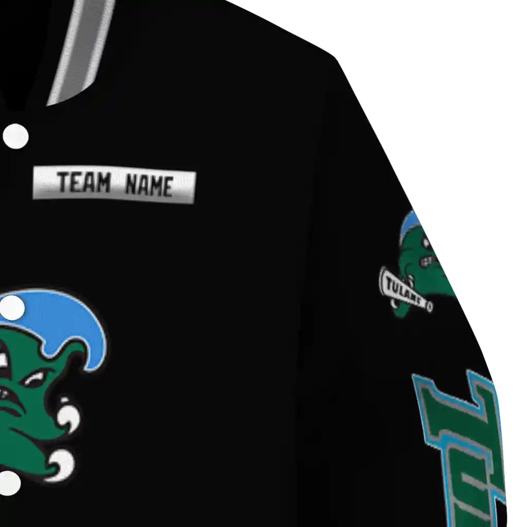customized tulane green wave american flag skull black varsity jacket premium grade customized tulane green wave american flag skull black varsity jacket premium grade