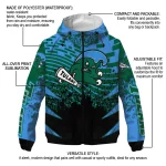 customized tulane green wave brick motion green black windbreaker jacket best selling