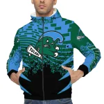 customized tulane green wave brick motion green black windbreaker jacket best selling