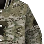 customized tulane green wave camouflage abstract camouflage varsity jacket best selling